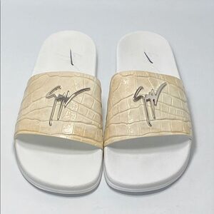 Giuseppe Zanotti Newlaburela Croc-embossed Leather Slide size 38